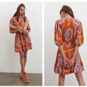 Anthropologie Paisley Puff-Sleeve Dress (Porridge Brand)